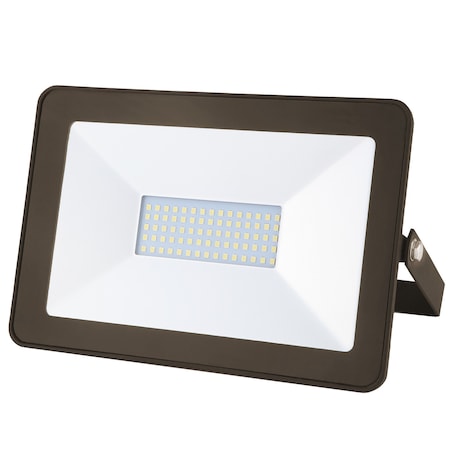 Factory 2U Lighting LED Flood Light 50w, 5000lm, 5000K, Bracket Mount, 110-130V AC, Bronze 803825