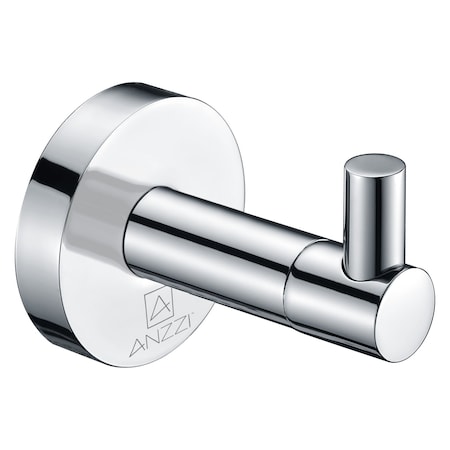 Anzzi Caster Series Robe Hook in Polished Chrome AC-AZ003