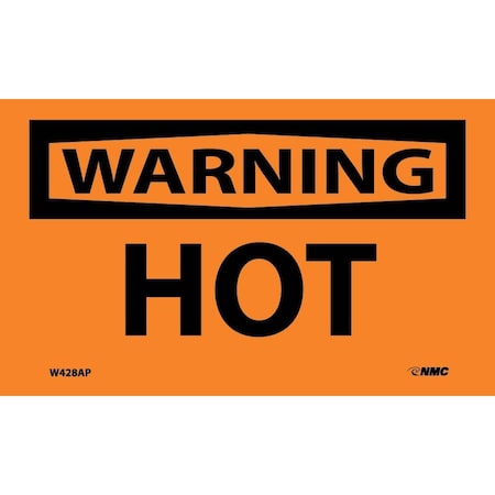 Nmc Warning Hot Label, Pk5, W428AP W428AP
