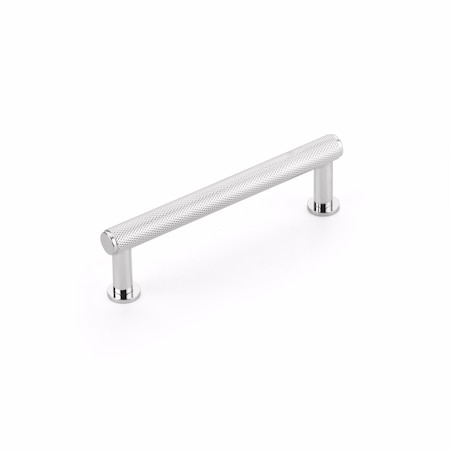 Schaub 4in Center to Center Pub House Knurled Cabinet Pull Polished Chrome Finish 5004-26
