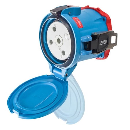 Meltric DR150 RECEPTACLE POLY BLUE SIZE 5 TYPE 4X 3P+G 150 A 480 VAC 60 Hz NO AUX 31-94243-K04