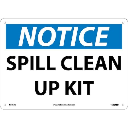 Nmc Notice Spill Clean Up Kit Sign, N345RB N345RB