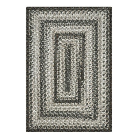 Homespice Decor 10 x 10 in. Rectangular Graphite Ultra Durable Braided Rugs, Grey 621696