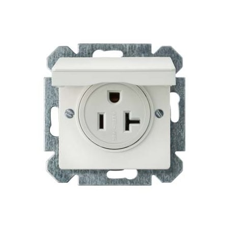 Siemens DELTA i-system NEMA socket outlet with spring flap titanium white 2-pole+E NEMA 5UB1535