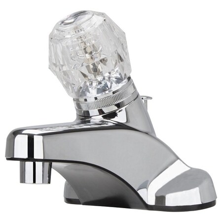 Boston Harbor Lavatory Faucet, 1.5 gpm, 1-Faucet Handle, Plastic, Chrome Plated, Round Handle PF4101S-P
