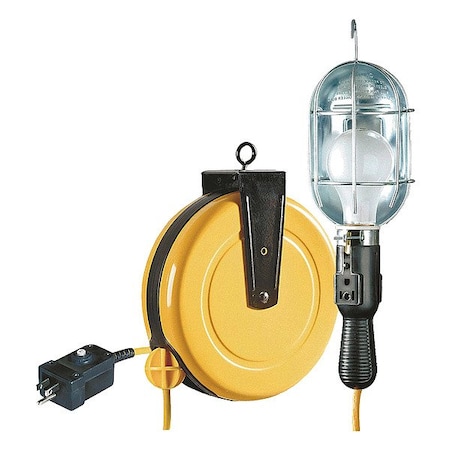 Zoro Select Incandescent Cord Reel Light, Max. Amps: 7.0 A (Formerly LumaPro) 6X756