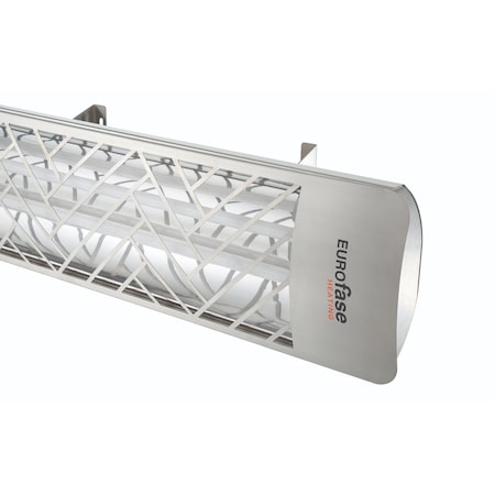 Eurofase SS 39in Dual Element 4000W 240V Heater, Stainless Steel, Chevron Decor Plate EF40240S1