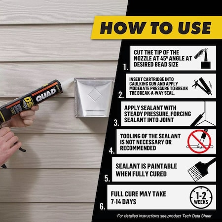 Osi QUAD 10 Oz. Window Door & Siding Polymer Sealant Brown 1637192