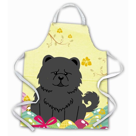 Carolines Treasures Easter Eggs Chow Chow Black Apron BB6143APRON