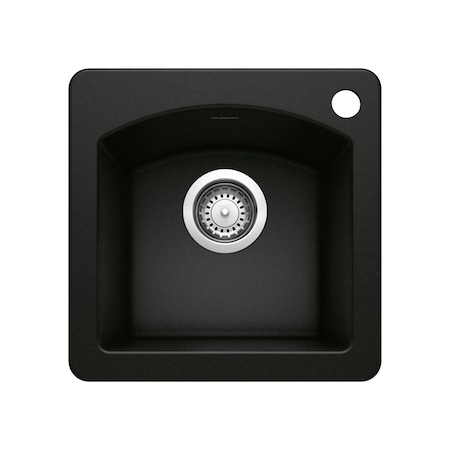 Blanco Diamond Bar Sink Dual Mount, Coal Black 442915