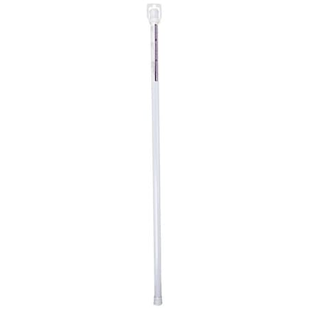 Simple Spaces Shower Curtain Rod, 7-1/2 lb, 41 to 76 in L Adjustable, 1 in Dia Rod, Steel, Powder-Coated SD-SR41-W3L