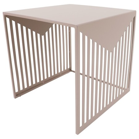 Leisuremod Square 15.8 in W, 15.8 in L, Steel, Brown CT15BR