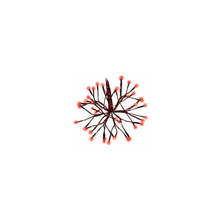 Holiday Bright Lights Shimmering Sphere, Red, 5 mm Bulb LED-12SHS-RRDTW