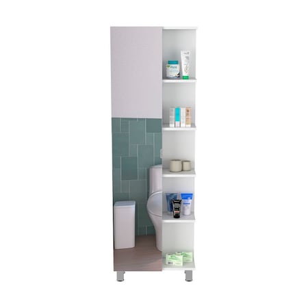 Homeroots 20" White Wood Freestanding Single Door Bathroom Vanity 543616