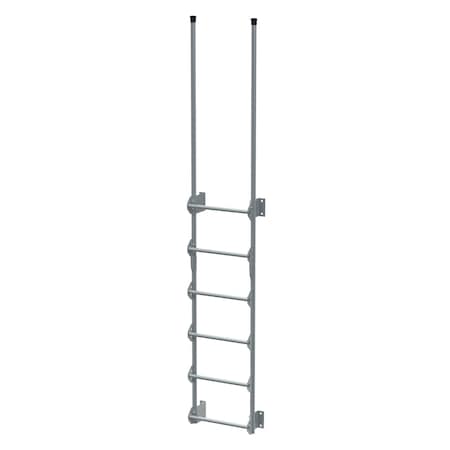 Vestil Steel Walk Through Dock Ladder 6 Step 300 Lb. Capacity Silver DKL-6-SL