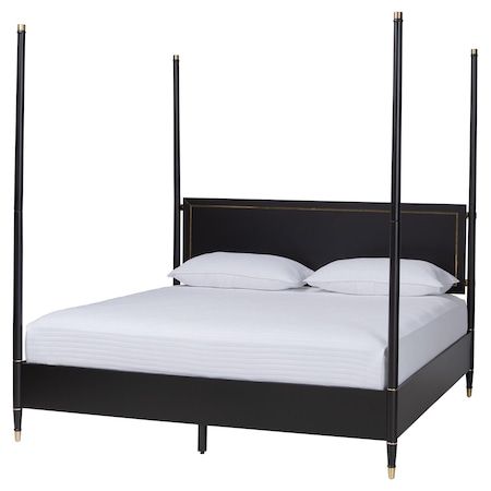 Baxton Studio Tamra Four-Poster Platform Bed, King 264-14390-ZORO