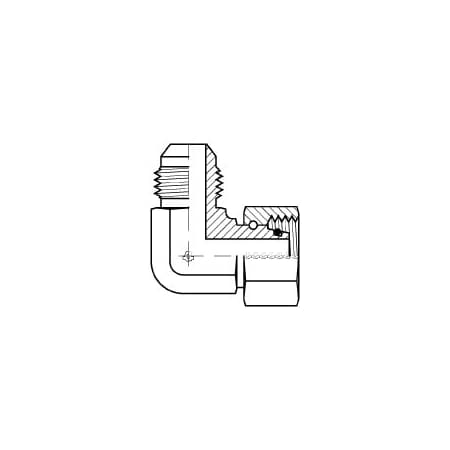 Adaptall 90 Degrees MALE JIC X FEMALE DIN (SWIVEL) ELBOW 1 in L22 9199-16-L22-30