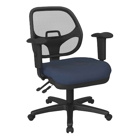 Office Star Products Ergonomic Task Chair with ProGrid Back, Diamond Blue Galaxy 29024-296