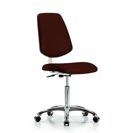 Blue Ridge Ergonomics Clean Room Chair 22" to 29" Height, Vinyl, Burgundy BR-CLR-VMBCH-MB-CR-NF-CC-8569