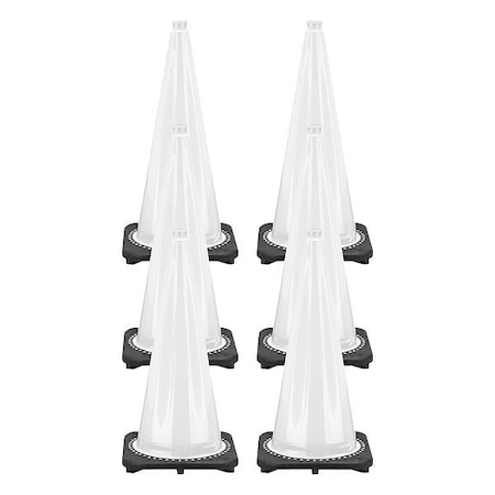 Mr. Chain Traffic Cone, White, 28 in H, PVC 93201-6