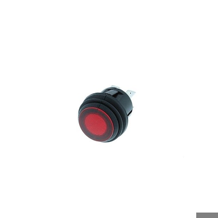 Switch Components Snap-In Push Button, 3P SPST OFF-ON, Red LED, IP65 PB-1A-DC-2-RDL