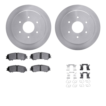 Dynamic Friction Co DFC Brake Rotor with 5000 Brake Pads and Hardware Kit 6512-67549