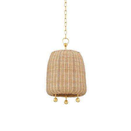 Mitzi Elena 1 Light Pendant 38 In. Aged Brass H802701S-AGB