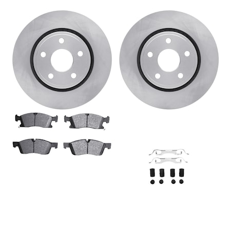 Dynamic Friction Co DFC Brake Rotor with 5000 Brake Pads and Hardware Kit 6512-42064