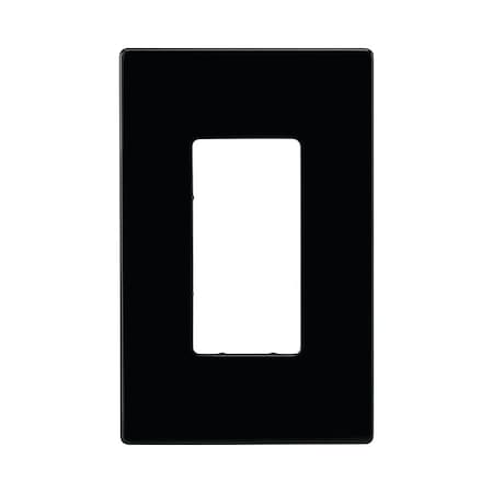 Eaton Wiring Devices Decorator Screwless Wallplate - 1-Gang, Mid-Size, Black PJS26BK