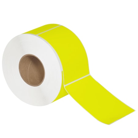Tape Logic 4 x 6in Fluorescent Yellow Thermal Transfer Labels, 4PK THL147YW
