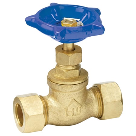 Gourmetgalley 230-1-34-34 0.75 In. Compression Brass Stop Valve GO575411