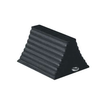 Cortina Safety Products Wheel Chock, 8 in W, 10 in L, 6 in H, Rubber, Black 831-2048WC