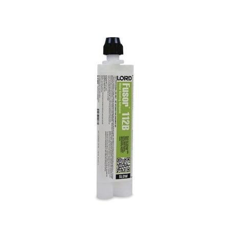 Lord Fusor Adhesives 2-Part Slow Bonding Adhesive, 7.6 oz Cartridge, Gray, Paste, 8 hr Curing 112B