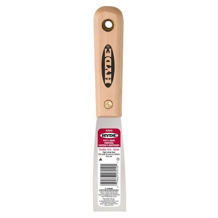 Hyde Flexible Putty Knife, Hardwood Handle - 1.25" Wide 7010