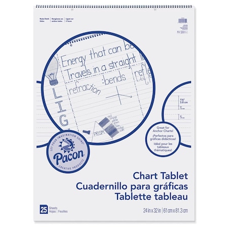 Easy-To-Organize 24 x 32 in. Chart Tablet 1.5 in. Ruled, 2PK EA3482369
