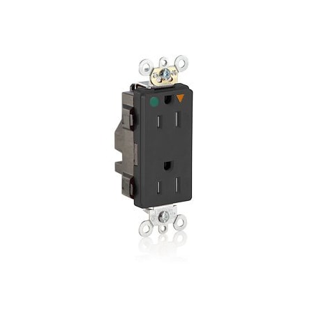 Leviton Hospital Grade Decora Receptacle, 15 Amp, 125 Volt MDT82-IGE