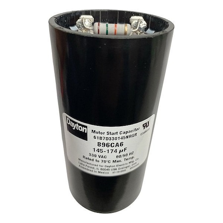 Dayton MotorStartCapacitorwithResistor, Round 896CA6