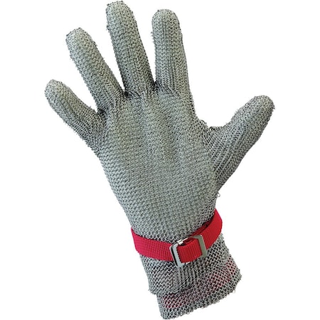 Workhorse Metal Mesh Hand Protection Gloves with Strap Closure, 3-Inch Extended Cuff USM1305-S
