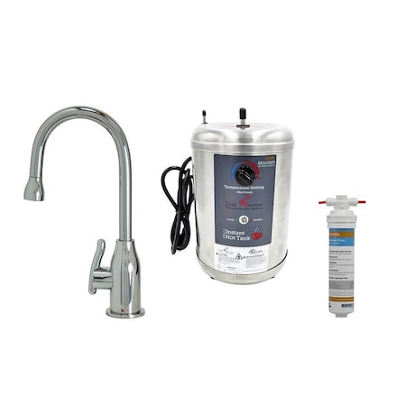 Mountain Plumbing Hot Water Faucet and Little Gourmet Tank in Black Nickel MT1800DIY-NL/BN