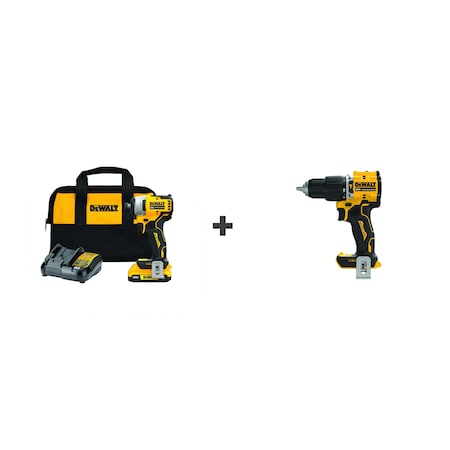Dewalt DEWALT 20V MAX ATOMIC IMPACT DRIVER 2AH DCF809D1/DCD799B