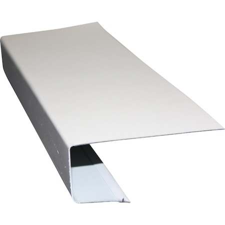 Klauer C Galvanized Steel Roof Edge Flashing with Hems Wht 32200-WH20