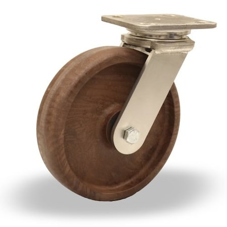 Hamilton Stainless Steel Workhorse Swivel Caster rated up to 475 deg, F, High Heat Grease S-WHS-8HNY