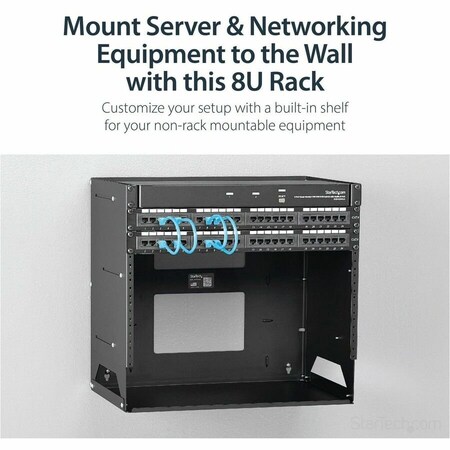 Startech.Com Server Rack w/ Shelf Wallmount 8U WALLSHELF8U