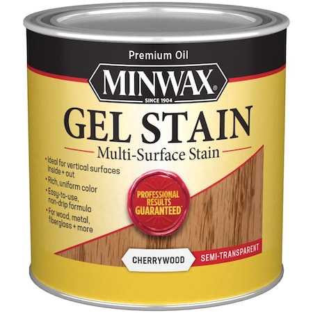 Minwax 1 Qt Minwax 66070 Cherrywood Gel Stain Multi-Surface Stain, Semi-Transparent 26070