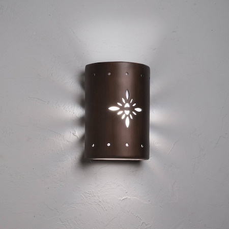 Luxury Lighting Asavva 10.5 in Tall Starburst Ceramic Outdoor Wall Light, Rubbed Copper Paint Finish, 2PK (2) 410-36-ACop-ud-7-17