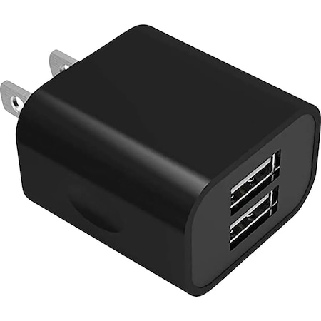 Blue Jet AC Outlet Black Dual 3.4A Wall USB Charger BJ-1018