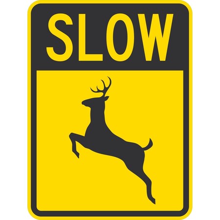 Lyle Slow (With Reindeer Graphic), 18x24, Engineer Grade, Yellow G-10276-EG_18x24