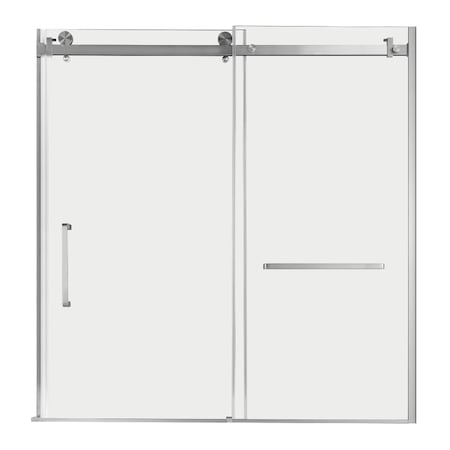 Kingston Brass 60" W x 60" H Left Handed Tub Door, Brushed Nickel SSD60608SL8
