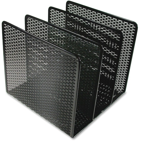 Artistic Urban Collection File Sorter, Black, Black, Perforated Steel, 8" W, 7.25" H, 8" D ART20009
