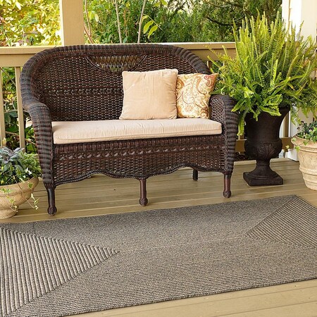 Homespice Decor 8 x 10 ft. Smoke Ultra Durable Oval Braided Rug - Grey 306685